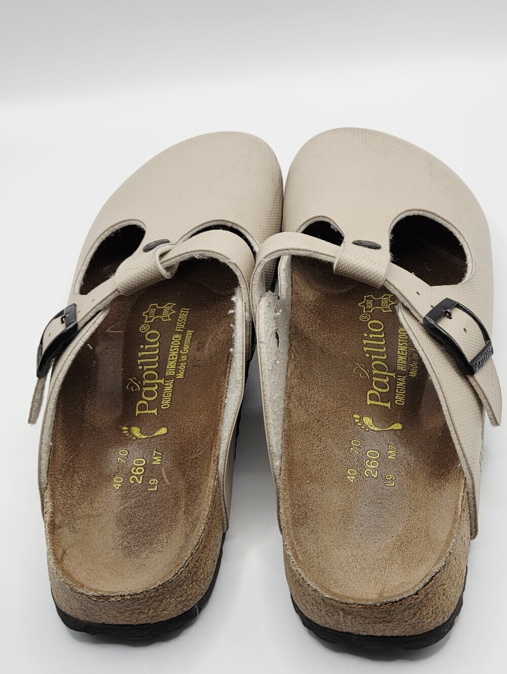Birkenstock Papillio Fussbett Clog Womens Size 9 Beige Mary Jane Sandals - Picture 9 of 11